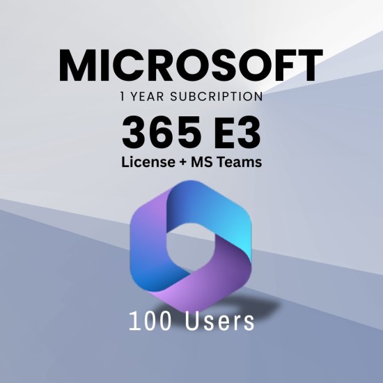 Microsoft 365 E3 100 Users Valid 01 Year